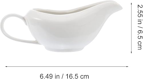 Miniatura 4 de Cabilock Salsa de porcelana para salsa, barco, salsa de cerámica, platos de azúcar de crema blanca, tazones de salsa para aderezos de ensalada,