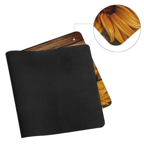 Paint Wooden Board Sunflower Mouse Pad grande de goma miniatura 7