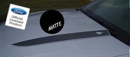 Decal Mods Hood Spears - Paquete de calcomanías gráficas compatibles con Ford Mustang Stripe -LSD negro (mate) -CBM (se adapta a 2010-2012) Juego de