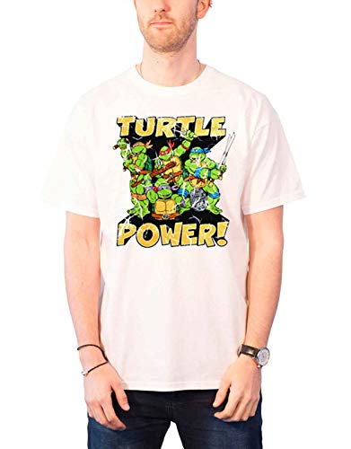 T-shirt TMNT blanc XL pour vos sorties entre amis et conventions