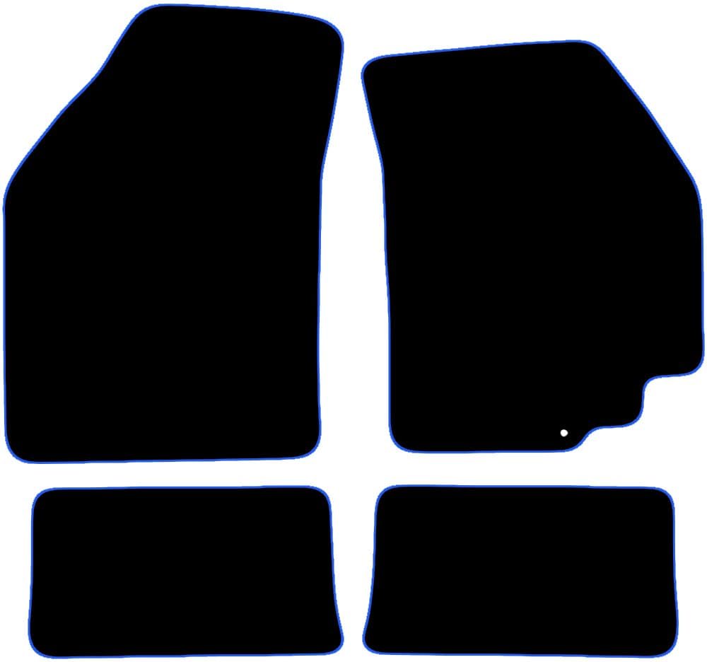 Carsio Carpet Car Mats For Suzuki Alto 2009+ Onwards 4 Piece Set Tailored Fit Floor Mat Complete Accessory Black Custom Fitted - All Weather, Anti-Slip Backing & Blue Trim