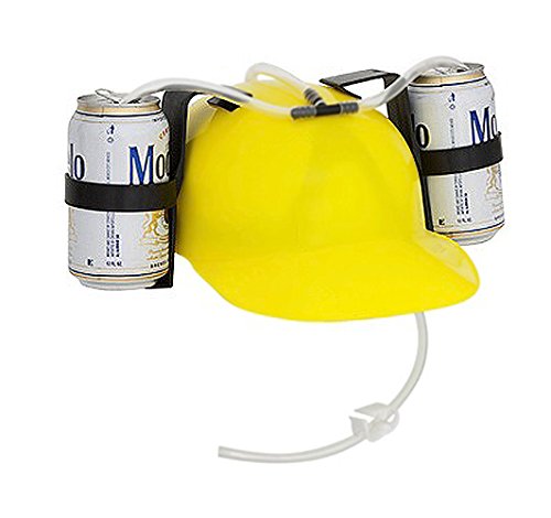 Beer and Soda Guzzler Helmet (Yellow)