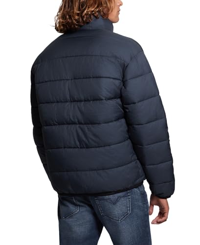 GUESS Men's Ald Stand Collar Quilt Puffer2