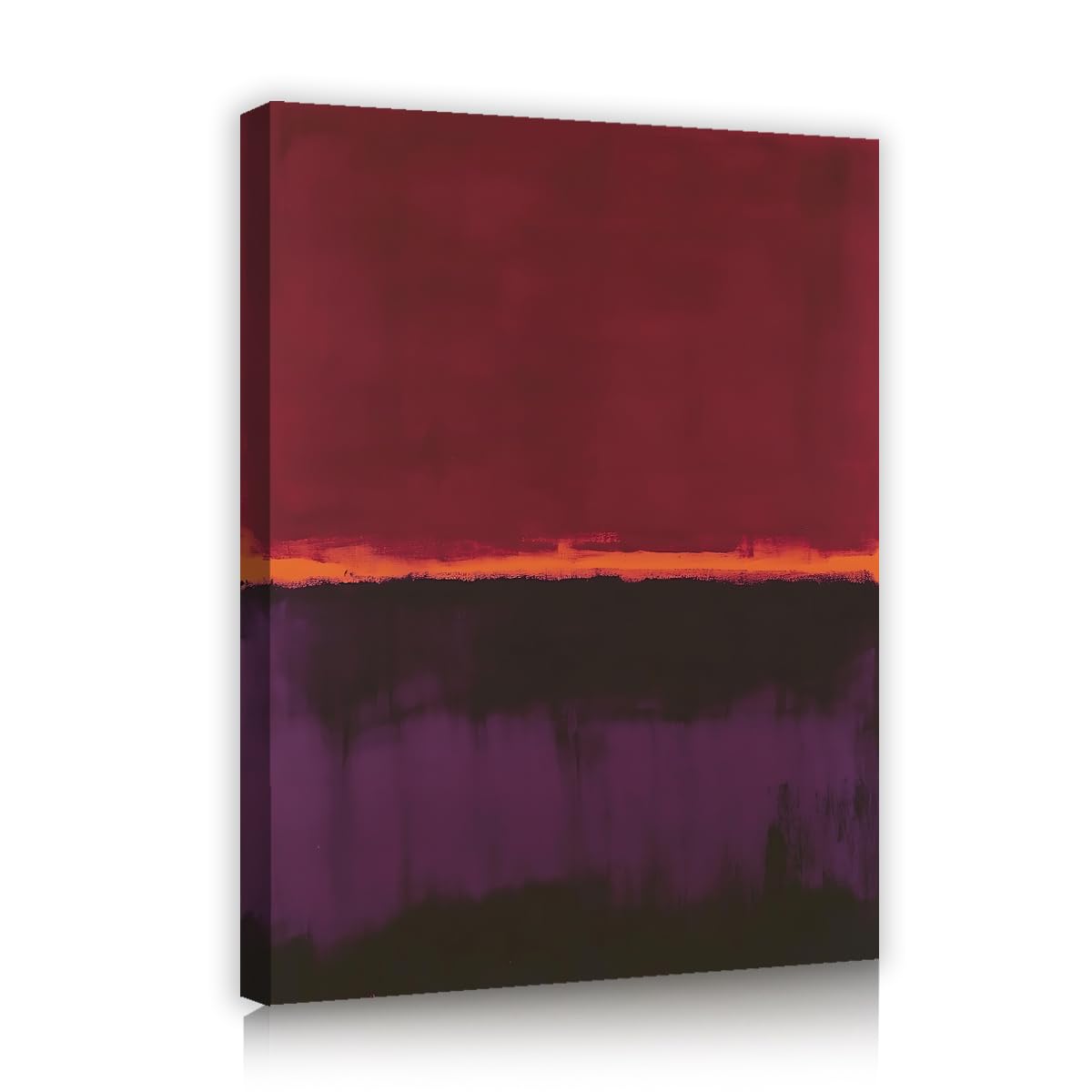 TOANGWALL Luksusowa sztuka ścienna płótno Maroon Liliowy Pomarańczowy Horizon Abstrakcyjna Sztuka plakatowa Nordic Ekspresjonistyczny obraz ścienny do dekoracji korytarza 40 x 50 cm