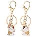 Produktbild SOIMISS 2 Stück Glückliche Katze Schlüsselbund Japanischen Stil Feng Shui Maneki Neko Schlüsselring Fu Charms Schlüsselhalter Geldbörse Tasche Anhänger Geschenk Schmuck für Weihnachten