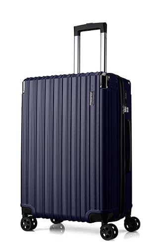 FLIEE Medium Suitcase Hard Shell | Lightweight Suitcase | Aluminum Telescopic Handle | TSA 3 Digit Combination Lock | 4 Dual Spinner Wheels. (Blue, Medium 24')