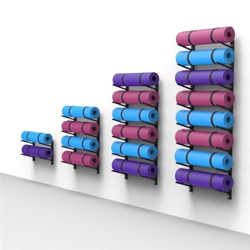 Support pour tapis de yoga mural en fer pour libérer l'espace au sol - 7