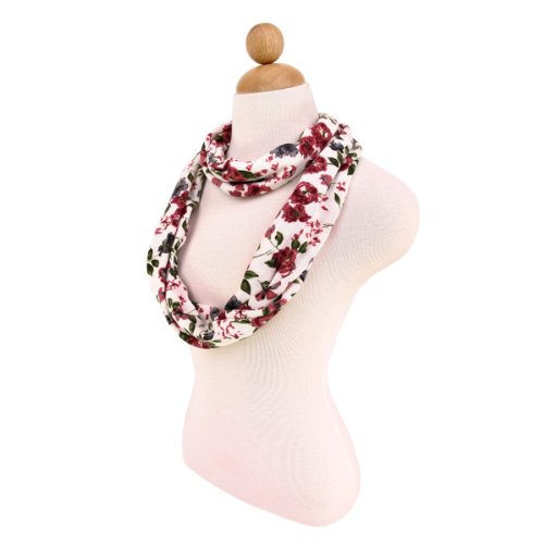 TrendsBlue Premium Floral Infinity Loop Scarf3