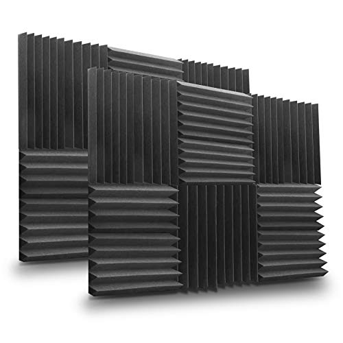 Pyle Wall Soundproofing Foam Panel Kit - 12 Pieces...