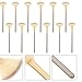 Healifty Fan Shaped Makeup Brush 12pcs Small Light Gold Facial Applicator Brush for Mask Application and Beauty Salon Use for Skincare and Face Treatments