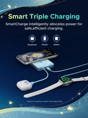 Image of UGREEN x Honkai: Star Rail Edition MagFlow Air Magnetic Power Bank, Qi2 15W Wireless, 30W USB-C Fast Charging, 10000mAh Slim Portable Charger with Built-in Cable for iPhone 17 /16 /15