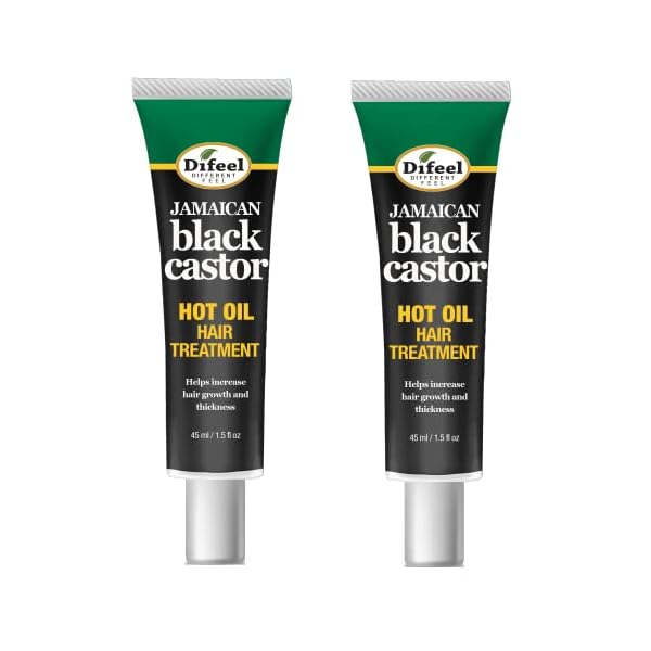 Difeel Hot Oil Hair Treatment with Jamaican Black Castor Oil 1.5 oz. (Pack of 2)