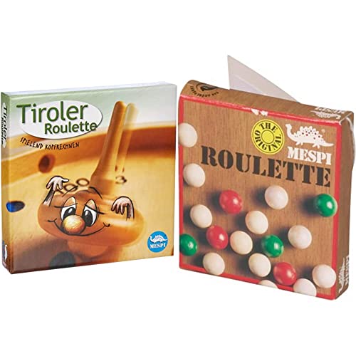 weiblespiele 10100 - Original Tiroler Roulette & 10143 - Mespi Ersatzkugeln Set, 18 Stück
