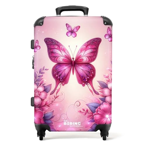 NoBoringSuitcases Maleta Infantil Morada 67 cm
