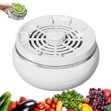Lavatrice per Frutta e Verdura Vortex – Dispositivo Portatile per la Pulizia e la Purificazione di Frutta e Verdura con Tecnologia a Elettrolisi, Ricaricabile via USB (White)