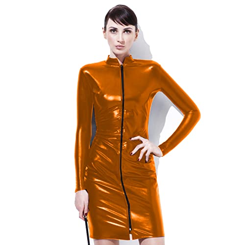 Robe moulante jaune foncé XL pour femme chic