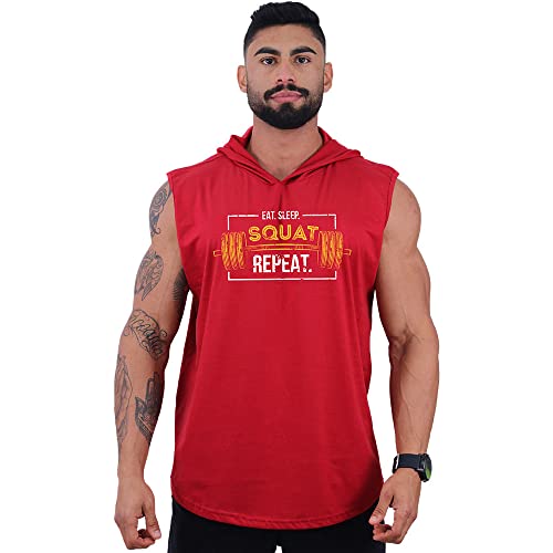 Kit 4 Regatas Machão Com Touca Longline Masculina MXD Conceito Cores Lisas Academia Treino Musculaçã