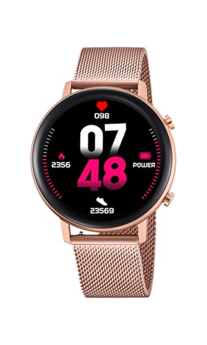 Imagen de LOTUS Reloj Inteligente Mujer Smartwatch de Acero Inoxidable Rosa Resistente al Agua IP65 Control Música