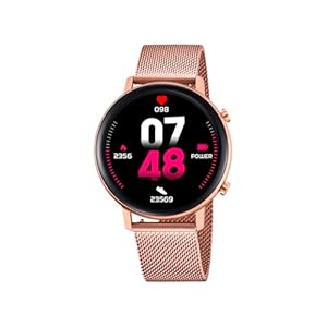 LOTUS Montre Intelligente Femme Smartwatch Acier Inoxydable Rose – Étanche IP65 – Contrôle Musique, Pas et Calories, téléphone, Sport, fréquence Cardiaque, Sommeil 50042/1
