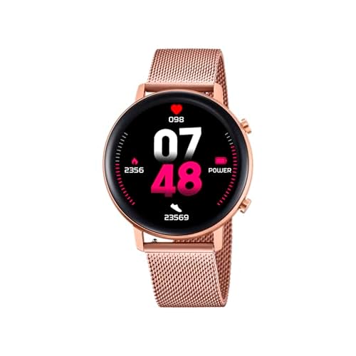 LOTUS Montre Intelligente Femme Smartwatch Acier Inoxydable Rose – Étanche IP65 – Contrôle Musique, Pas et Calories, téléphone, Sport, fréquence Cardiaque, Sommeil 50042/1