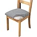 XIANYU Housses De Siège Jacquard pour Chaises De Salle à Manger Chaise Extensible Coussin De Siège Housses Lavable Amovible Housses De Chaise De Cuisine De Salle à Manger (Gris Clair,Set of 6)