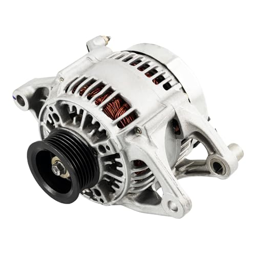 Image of KAX Alternator 13341N for 1991-1998 Cherokee, 1991-1995 Wrangler, 1997-1998 Wrangler, 1993-1998 Grand Cherokee, 1991-1992 Comanche Compatible with 13341N,13341, 13442 12V 90Amp CW 6-Groove Pulley