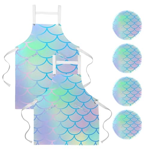 Tablier de cuisine lot de 2 anti-taches pour éviter les salissures en pâtisserie