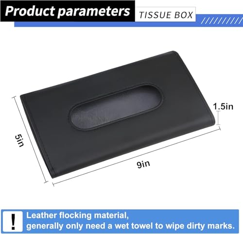 TEKCOOL Car Tissue Holder, Sun Visor Napkin Holder, Car Visor Tissue Holder, Tissue Holder for Car (Black) - Image 3 thumbnail
