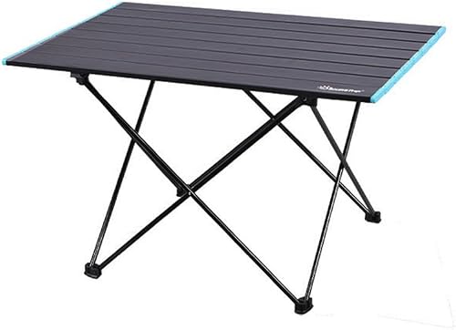 ALANES Compact Camp Table Camping Table Folding Portable Camp Side Table Outdoor Hiking Picnics BBQ Cooking Dining Kitchen (68x46.5Cm)