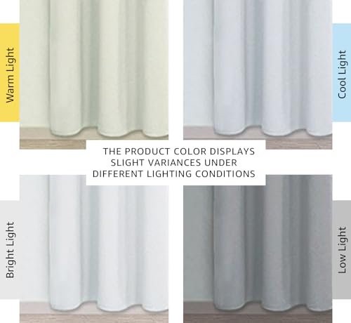 Image of NICETOWN Easy Care Solid Thermal Insulated Grommet Room Darkening Curtains /Drapes for Bedroom (2 Panels, 42 by 84, Light Grey-Greyish White)
