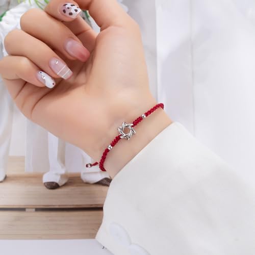 Star of David Red String Bracelet for Women Lucky Amulet Magen David Charm Bracelet Jewelry3