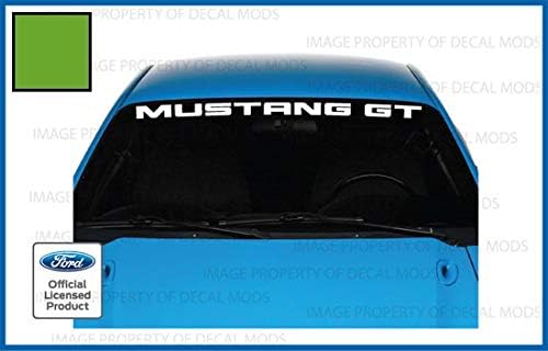 Decal Mods Front Windshield Banner Compatible with Ford Mustang (1999-2004) Decal Sticker Graphic V6 GT - MGT (Red) - CR