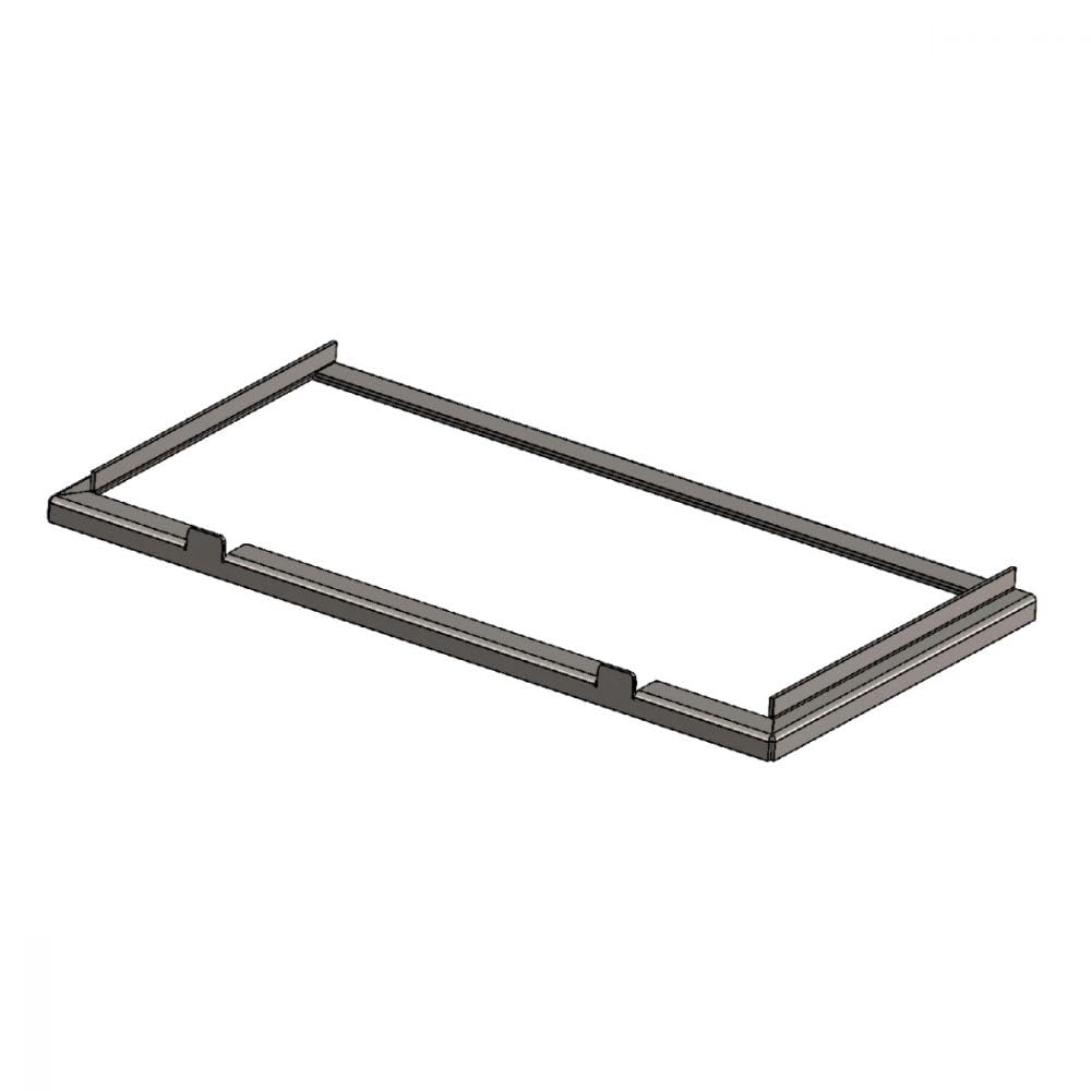 Feuerfest 123 - Rahmen für Heizgasumlenkplatte 398x211x22 mm, kompatibel mit Hark Kaminofen, Edelstahlrahmen Zugumlenkung zum Nachrüsten für Kamine und Öfen