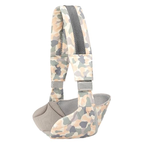 Mochila portabebés ergonómica con correa acolchada para el hombro, asiento de cadera ajustable con red transpirable para bebés de 20 kg