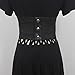 MVNOIRE Waist wrap women's wide black strap waist trim with a dress corset coat all match