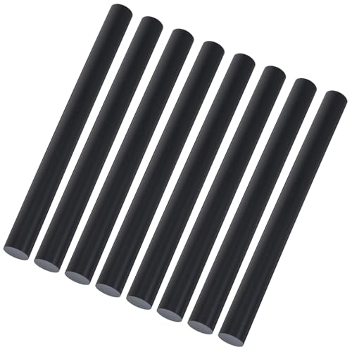 Image of 8PCS Round Acetal Copolymer Rods, 0.98 Inch Diameter x 11.8 Inch Length, Black POM-C Plastic Rods, Standard Tolerance, High Strength & Machinable, Non-Marring Fixtures, Industrial Grade