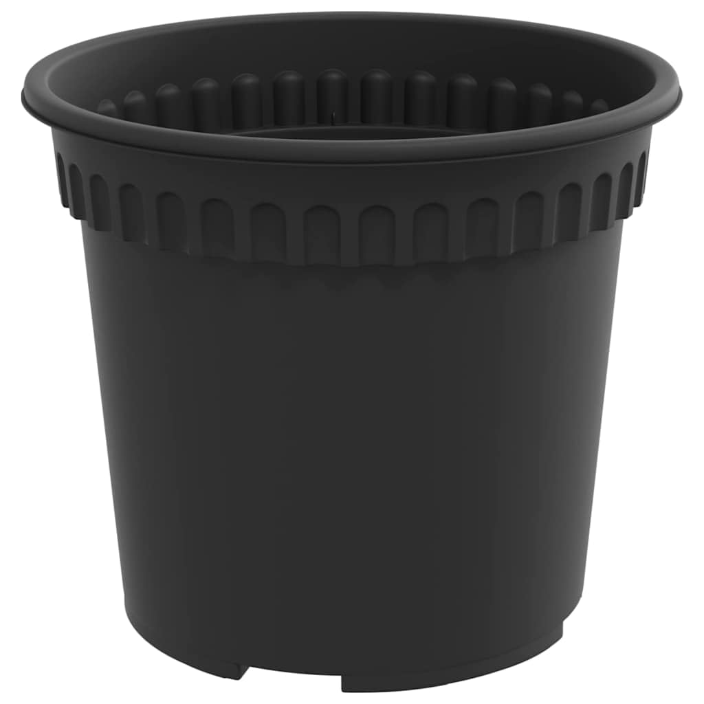 Blumentöpfe Set 24 Stück Schwarz, Kunststoff Pflanzgefäß Kübel mit gerolltem Rand und Entwässerungslöchern für Balkon, Terrasse, Fensterbank, Indoor und Outdoor 15 x 15 x 12 cm