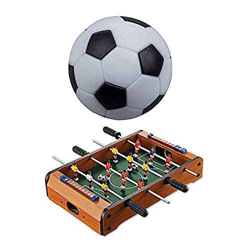POFET 5 Stück Schwarz-Weiß-Tischfußball Tischfußball Kunstharz Fußballmaschine Maschine Zubehör Grün Fußball