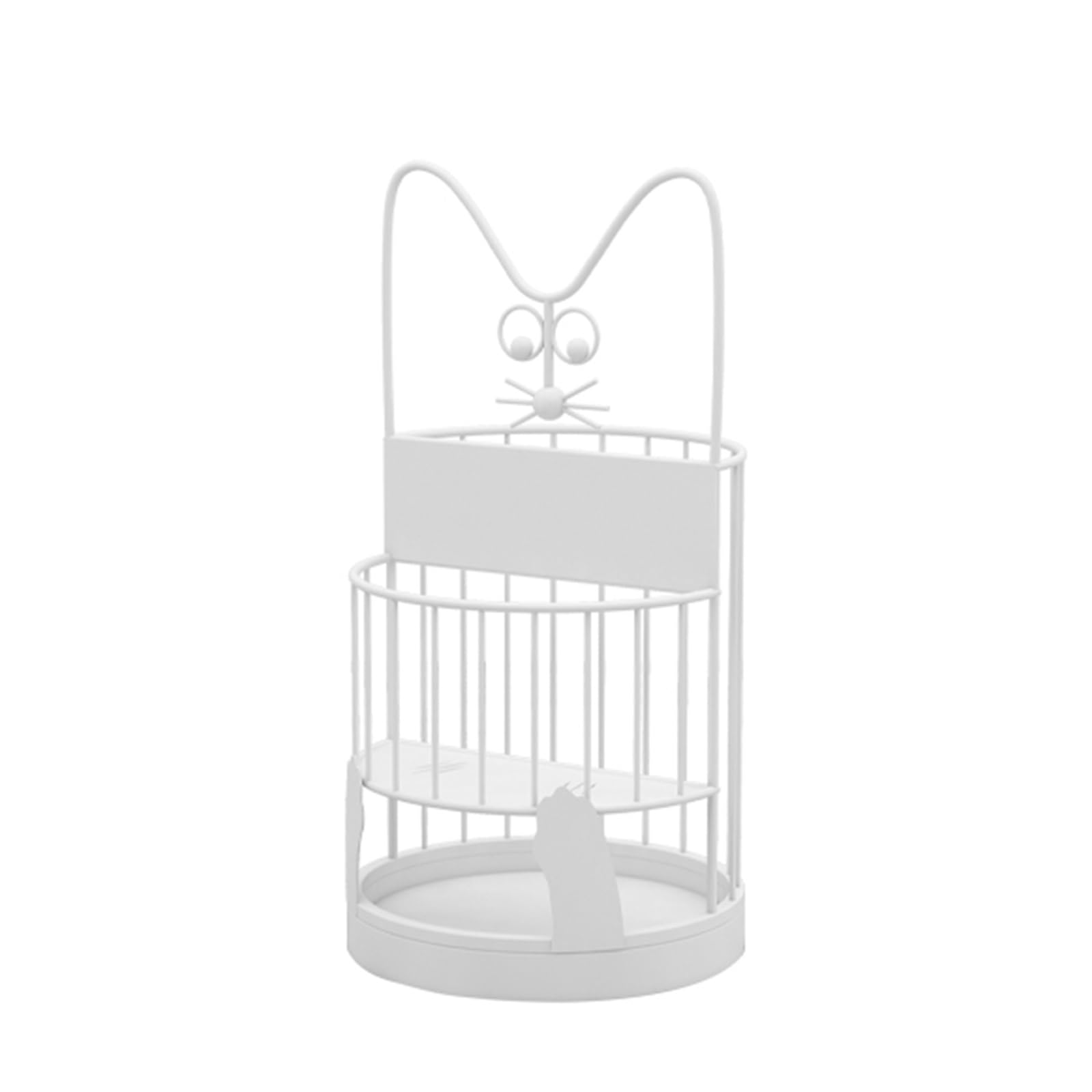Porte-parapluie d'intérieur blanc 25 cm en métal pour canne et béquille