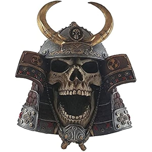 Nemesis Now Czaszka Kabuto 26,6 cm tablica ścienna, żywica, kość słoniowa, jeden rozmiar