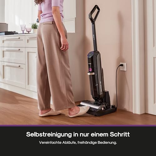 Eureka RapidWash NEW730 Nass Trockensauger, 21.600Pa Saugwischer, 85 °C Bürstenpflege, 5 Min. schnelle Heißlufttrocknung, 170° Neigung, 3-seitige Kantenreinigung, verhedderungsfrei