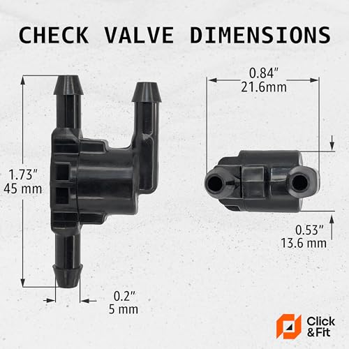 Click&Fit 2 Wege Scheibenwaschanlage Rückschlagventil Mehrfahrzeug Kompatibel mit Toyota Lexus Nissan Opel - Scheibenwaschventil für Wischwassersprühdüsen ersetzt 85321-28020