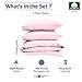 California Design Den Queen Cotton Duvet Cover Set, 400 Thread Count 100% Cotton Duvet Cover and Two Pillow Shams, Sateen Weave Bedding Set, Button Closure, Corner Ties (Pink, Queen)
