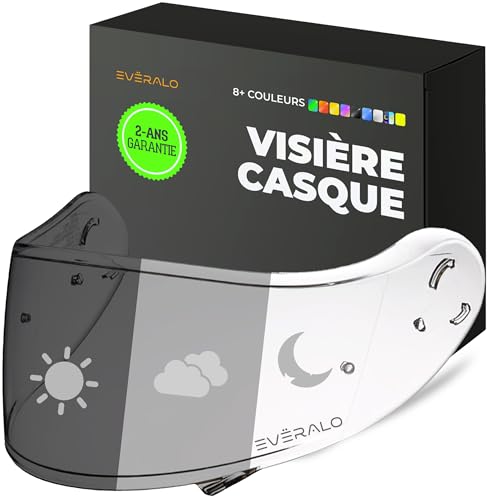 Everalo Visiere Casque Compatible avec Shoei Neotec 2 - Cns3 - Ecran Cns 3 Compatible Pinlock Ready - Visière Anti-Rayures (Photochromatique)
