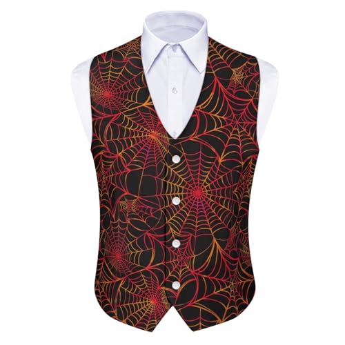 Halloween Vest for Men Lightweight Men's Suit Vest for Halloween Party Evening Slim Fit Waistcoat With Back Strap4