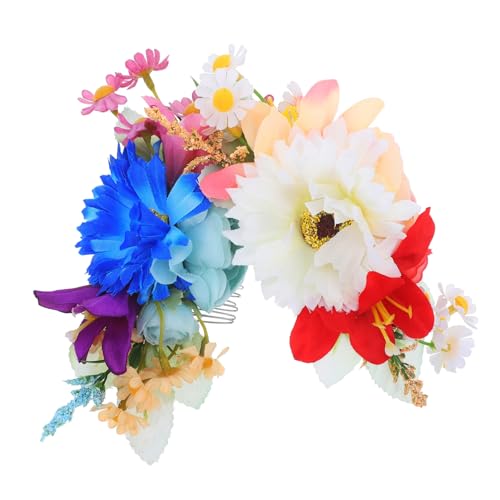 Healvian 2個?真?瑰花ヘアコーム 結婚式用髪飾り 花モチーフ ヘアアクセ