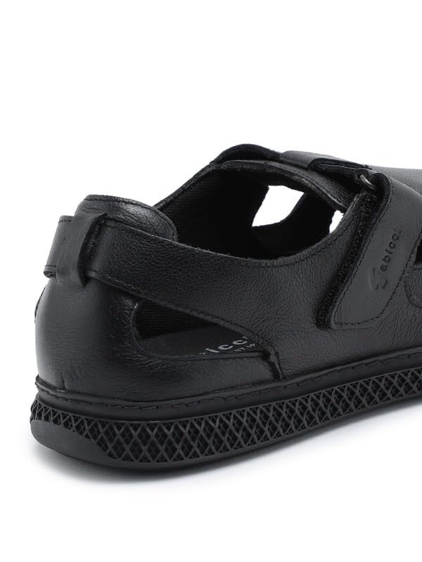 Image of Gabicci Mens Slide Sandal, Slip On Entry Full Smooth Leather, Casual Lounging Sandal,EVA Sole, Flat Heel,Sea Man