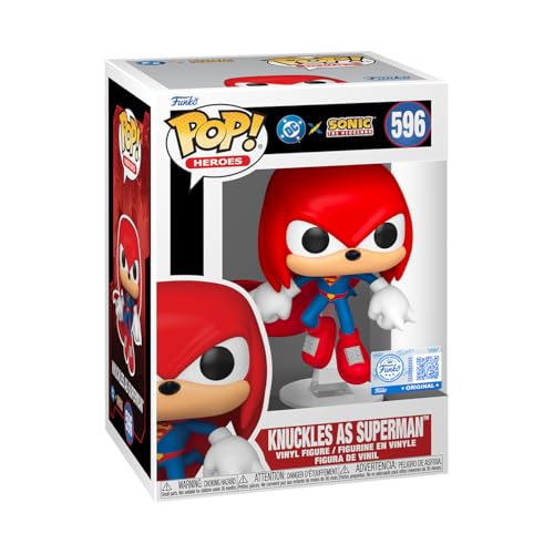 Funko Pop! Heroes: Justice League & Sonic - Knuckles/Superman Hybrid - Sonic + DC Comics - Vinyl-Sammelfigur - Geschenkidee - Offizielle Handelswaren - Spielzeug Für Kinder und Erwachsene