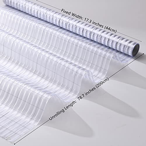 Feomos Reeded Glass Film, Window Privacy Film, 3D Glass Decals Film, Decorative Film For Window Door Cabinet Non Adhesive Anti Uv 17.7 X 78.7 Inches #TOP7