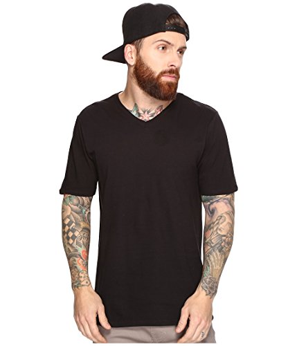 Hurley Mens Staple V-Neck Premium Short Sleeve T-Shirt MTS0024020,Black,S